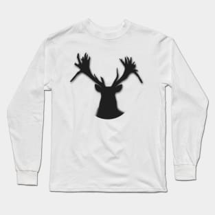 Graceful Reindeer Silhouette Long Sleeve T-Shirt